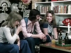 チン, ドイツ人, なめる, オマンコ, レトロ, ティーン, 三人, ヴァージン