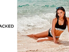 ビーチ, デカチン, フェラチオ, 茶髪の, バック, 自然山雀, ガリガリ, オッパイの