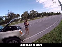 デカパイ, 車, ズームショット, お金, 天然, オーガズム, 公共, オッパイの