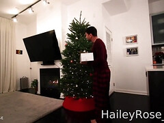 Hailey Rose - Surprise Christmas Boobies Turn Into A Hot Fuck - Hailey rose