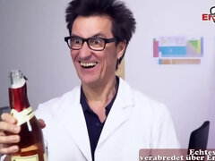 デカパイ, ブロンド, ディルド, 医者, 女, ドイツ人, オーガズム, タトゥー