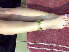 18, 足, 足コキ, オナニー, 赤毛, ティーン