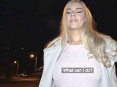 Verga grande, Mamada, Coche, Paja con tetas