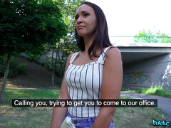 Latina Sucks Cock In The Woods - pretty brunette Mina Moreno gives head outdoors