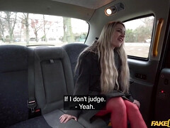 Bosomed slut Micky Muffin gets anal from pervy taxi driver