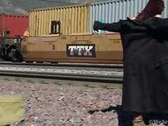 お尻, 毛深い, 下着, 熟年, アウトドア, 赤毛, おもらし, タトゥー