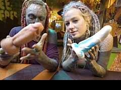 Pareja, Consolador, Fetiche, Hd, Tatuaje, Juguetes