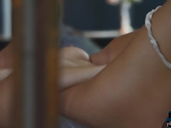 お尻, ブロンド, フェラチオ, ハードコア, 下着, パンティ, ソフトコア, 一人