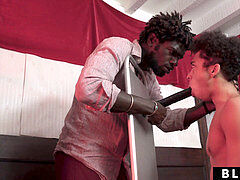 ebonyGodz - Black God pokes A Newcomer’s cock-squeezing Asshole