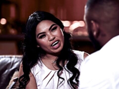 デカ尻, 黒人, フェラチオ, 茶髪の, バック, 異人種間, 下着, 淫乱熟女