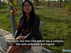 Public agent fantastic dark haired with large Natural Tits screwed by a bbc