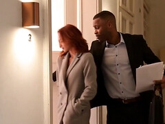 フェラチオ, イく瞬間, チン, 顔射, 手コキする, 異人種間, 赤毛, ラフ