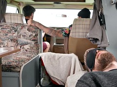 Grote lul, Pijpbeurt, Auto, Sperma shot, Homo, Buiten, Doordringend, Tatoeage
