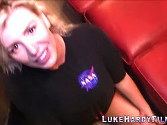 British milf gets banged and jerks Luke Hardy