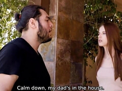 アメリカ人, デカチン, フェラチオ, 爸, ポルノスター, 赤毛, 剃毛, オッパイの