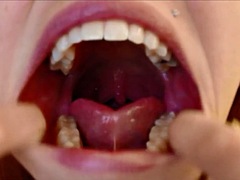 smiles, teeth and deep throat