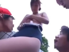 アジア人, フェラチオ, 手コキする, 日本人, オナニー, 公共