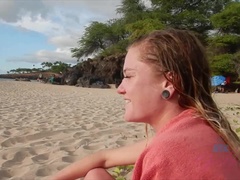 Leie, Strand, Blondine, Fingern, Zierlich, Muschi, Dürr, Titten