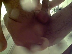 fucked me in the shower with DM 20cm dildo in the ass