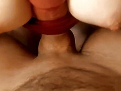 Enthousiasteling, Grote mammen, Blond, Stel, Sperma shot, Handbeurt, Hd, Gezichtspunt