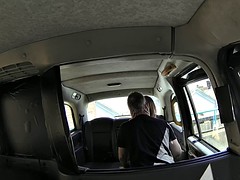 Redhead babe gets screwed by fake driver