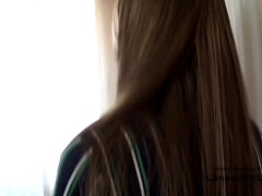 18, 茶髪の, イマラチオ, オーガズム, ハメ撮り, オマンコ, ティーン, 締まりの良い