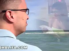 Mia Khalifa - dorky admirer gets his cherry popped by the goat