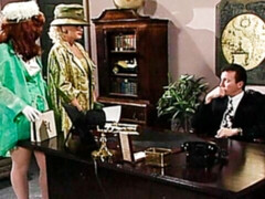 お尻, ブロンド, フェラチオ, 女 人男 人, 毛深い, 手コキする, 淫乱熟女, ヴィンテージ