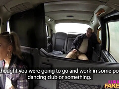 British MILF takes on an old Flame on a wild ride in a fake taxi