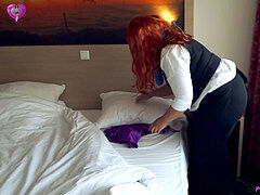 Real hotel maid, curious women, hotel roomservice