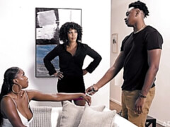 Leie, Grosser arsch, Grosser schwanz, Grosse titten, Blasen, Braunhaarige, Schwarz, Milf