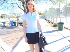 Masturbation, Orgasme, Public, Élève, Solo, Jouets, Sous la jupe