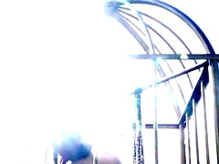 Naked in a golden cage in High Quarantine. Meditation porn.