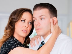 アナル, フェラチオ, 茶髪の, バック, 手コキする, 淫乱熟女, 三人, オッパイの