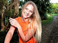 Kont, Blond, Pijpbeurt, Hondjeshouding, Buiten, Gezichtspunt, Geschoren, Tiener