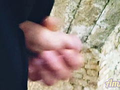 Leie, Grosser schwanz, Europäisch, Schwul, Masturbation, Im freien, Öffentlich, Dusche