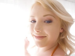 Blond, Pijpbeurt, Schattig, Hondjeshouding, Handbeurt, Kut duiken, Tiener, Tieten likken