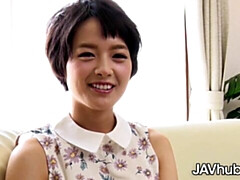 Culo, Mamada, Morena, Estilo perrito, Japonés, Cabello corto, Adolescente, Tetas