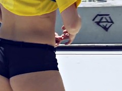 Amateur, Al aire libre, Fiesta, Montar, Tetas