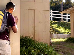 Leie, In den arsch, Blasen, Schwul, Behaart, Handjob, Im freien