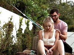 Chica, Rubia, Mamada, Acercamiento, Universidad, Polla, Pajear, Al aire libre