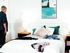 アメリカ人, ブロンド, 捕まる, レズビアン, なめる, オマンコ, 義母, バイブレーター