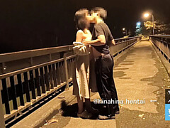 Amateur, Asiatique, Mignonne, Exhib, Japonaise, De plein air, Rasée, Nénés