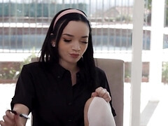 Skinny flexible teen Selina Imai sports taking a thick dick