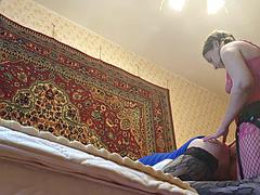 TS Sissy Slave Fucked by Anastasia Mistress Strap-On
