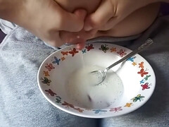 Milking Breast.lots Of Milk.fills A Plate With Breast Milk.spray Milk.mom