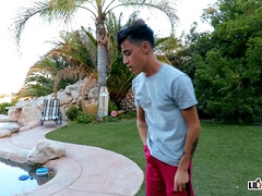 Kont, Bruinharig, Bedriegen, Sperma shot, Keuken, Latijnse vrouw, Buiten, Kort haar