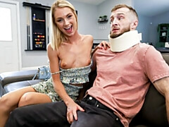 デカチン, ブロンド, ドレス, なめる, オマンコ, 姉妹, ティーン