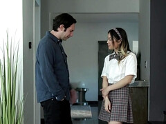 Asiatique, Nana, Sucer une bite, Brunette brune, Éjaculer dans la bouche, Mignonne, Chatte, Adolescente