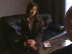 Asiatique, Sucer une bite, Tir de sperme, Japonaise, Bureau